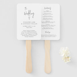 Leque Rosalind Modern Typografia Elegante Weding Program