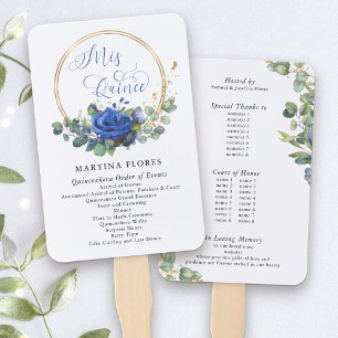 Leque Rosas azuis e Eucalyptus Ordem dos Eventos