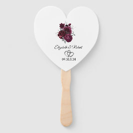 Leque Rosas Borgonha Casamento