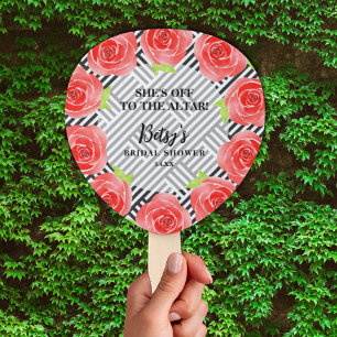 Leque Rosas de Aquarela Chá de panela Derby Black Strips
