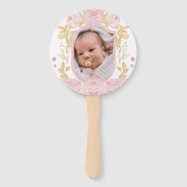 Leque Rosas De Aquarelas Crest Baptism