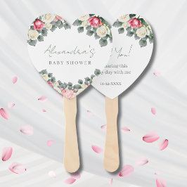 Leque Rosas Floral Rosa, Chá de fraldas de Vintage, Obri