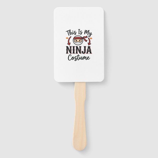 Leque Roupa de Ninja Engraçada Design de Vetor para Hall (Frente)