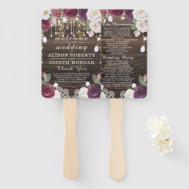 Leque Rustic Floral Wood String Light Programa de Casame