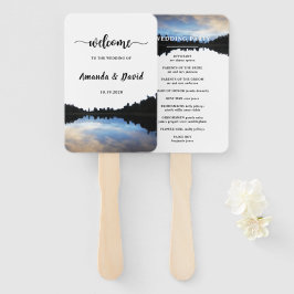 Leque ©Rustic Lake Reflexões Lakeside Wedding Fan