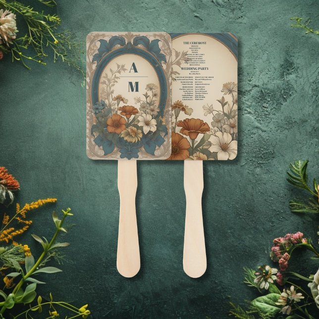 Leque Sage Green Art Nouveau Alphonse Mucha Casamento (Criador carregado)