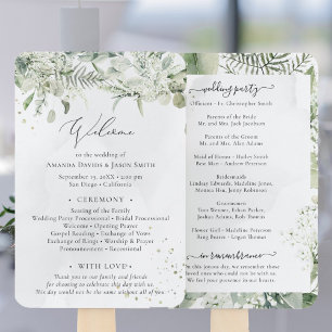 Leque Sage Green Eucalyptus Ceremony Program Han
