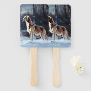 Leque Saluki Deixe-o nevar no Natal