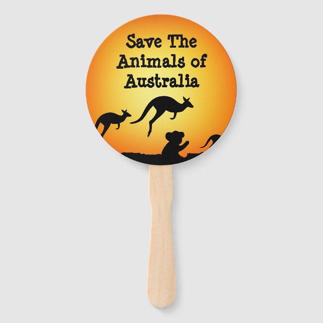 Leque Salvar os animais da Austrália (Frente)