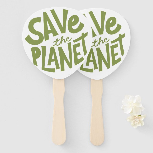 Leque Salve o Planeta Eco Design (Frente e Verso)