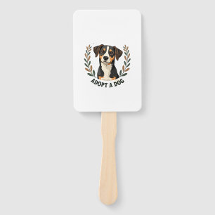 Leque Salve Uma Vida Adote um Cachorro Ilustração Vintag