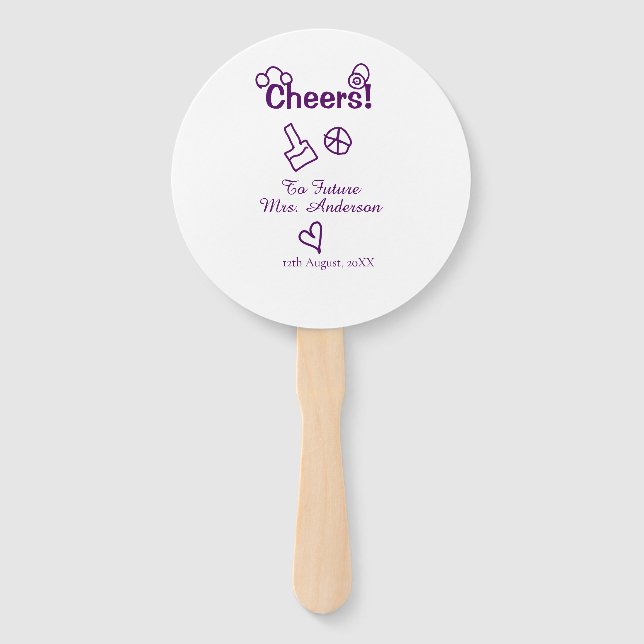 Leque Saúde para o futuro Sra. Adicione noiva nome rabis (Frente)