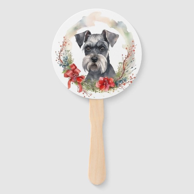 Leque Schnauzer Wreath Festivo Pup (Verso)