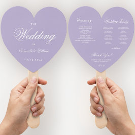 Leque Script Branco Purple do Programa de Casamento do C