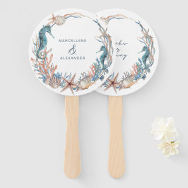 Leque Sea Wreath | Casamento de praia em Watercolor