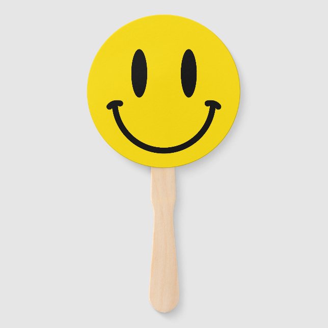 Leque Seja Feliz Gritando Rosto Engraçado (Frente)