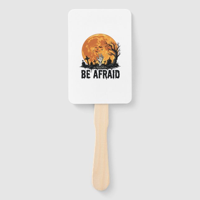 Leque Seja Medo Projeto Vetorial de Cemitério de Hallowe (Frente)