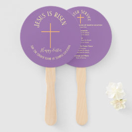 Leque Serviço da Igreja Cor Roxa de Domingo de Páscoa