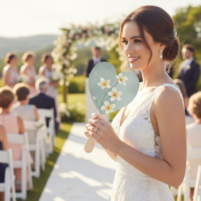 Leque Set of 10 Unique Flower Design Fans - Minimalist  (Criador carregado)