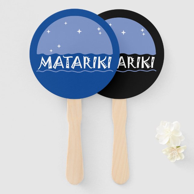 Leque Sete Irmãs da Nova Zelândia Maori MATARIKI 1a (Frente e Verso)