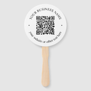 Leque Seu código QR carregado e texto circular editável
