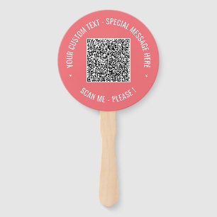 Leque Seu Design QR Code Personalizar Modelo do ventilad