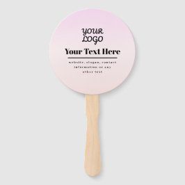 Leque Seu logotipo e texto | Pink & Peach Ombre