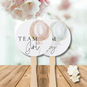 Leque Sexo do Balão Cor-de-Rosa e Azul Revelar os remos