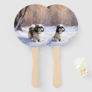 Leque Shih Tzu Deixe-O Neve Natal