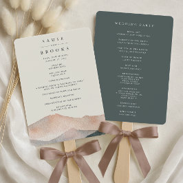 Leque Sierra Dusk | Desert Mountain Wedding Program