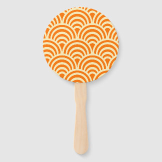 Leque Simple Orange Scallop Pattern