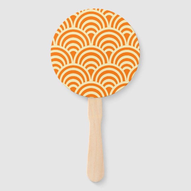 Leque Simple Orange Scallop Pattern (Frente)