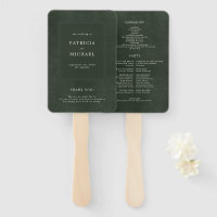 Simples e elegante programa de casamento verde
