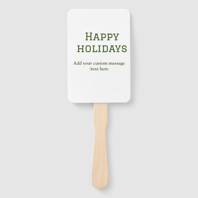 Leque Simples feriados verdes e felizes no Natal (Frente)