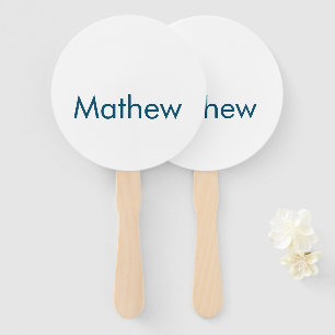 Leque simples letra inicial monograma adicione seu nome 