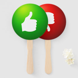 Leque Sinal de Paddle de Polegar para Cima ou para Baixo