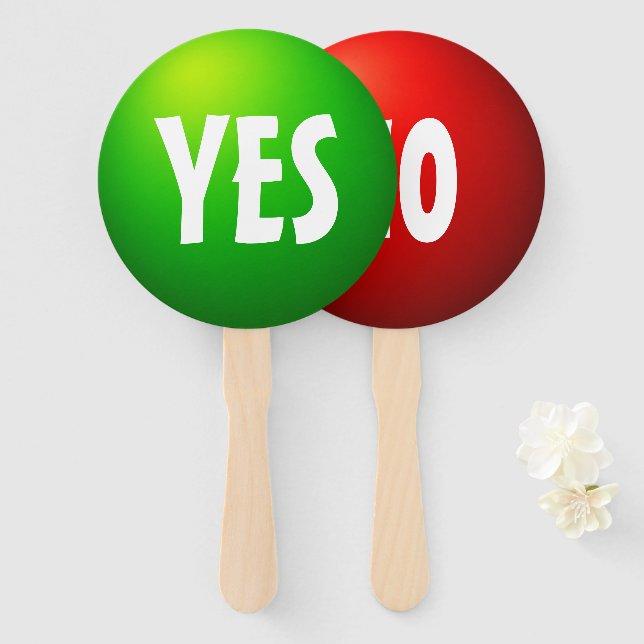 Leque Sinal de Paddle de Sim Não Jogo de Quiz (Frente e Verso)