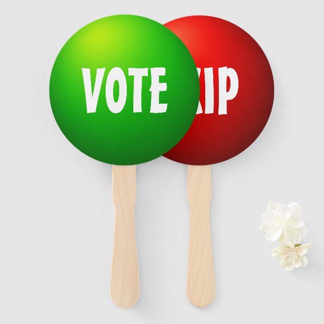 Leque Sinal de Paddle de Voto Skip Jogo Interativo (Frente e Verso)