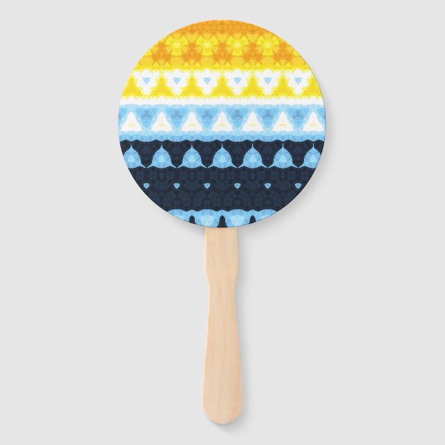 Leque Sinalizador do Orgulho Geométrico de Abstrato AroA (Frente)