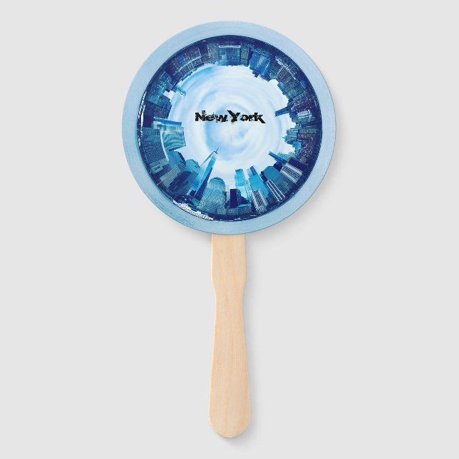 Leque skyline de nova iorque em torno (Frente)