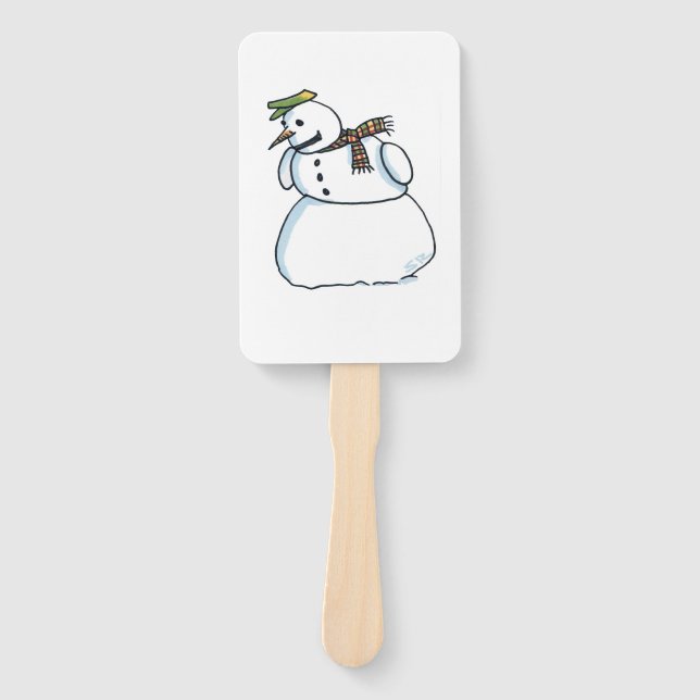 Leque Snowman rectangle hand fans (Frente)