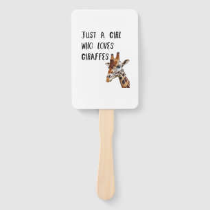 Leque Só Uma Menina Que Ama Girafas Bestiçadas
