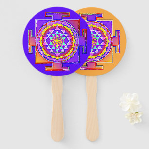 Leque Sri Yantra - Símbolo hinduísmo Design 1