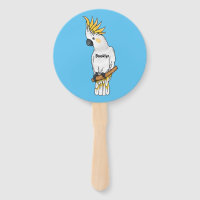 Sulphur-crested cockatoo bird cartoon illustration