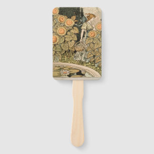 Leque Sunflower Art Nouveau Garden Grasset Woman