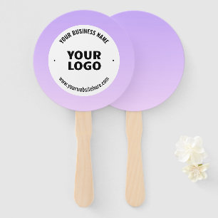Leque Sutil Mole Roxo e Logotipo para sua empresa