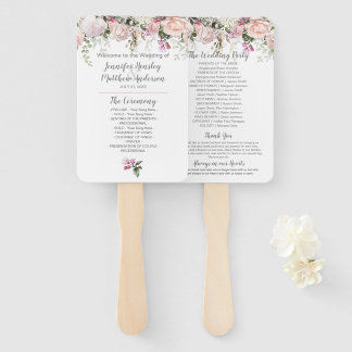 Leque Sweetheart Blush Roses Rosa Casamento Verde