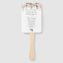 Leque Sweetheart Blush Roses Rosa Casamento Verde