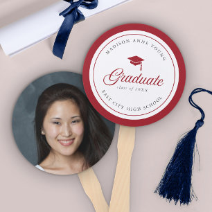 Leque Tampo de argamassa de cor editável Foto de graduad
