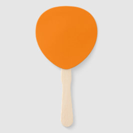 Leque Tangerine Orange Paddle Fan for Elegant Event Comf